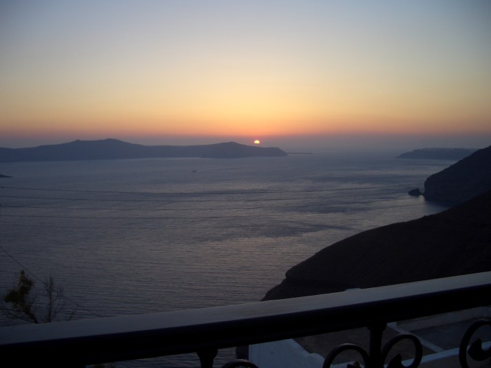 View from our Terrace in Fira, Santorini