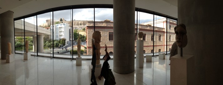 View of the Acropolis from the Window of the Acropolic Museum